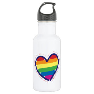 Bouteille D'eau En Acier Inoxydable Coeur gay pride