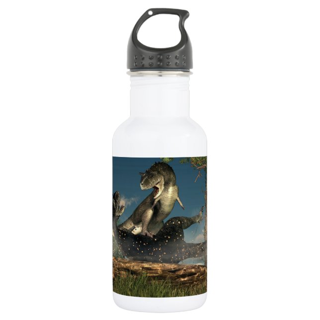 Bouteille D'eau En Acier Inoxydable Combat de Carnotaurus (Devant)