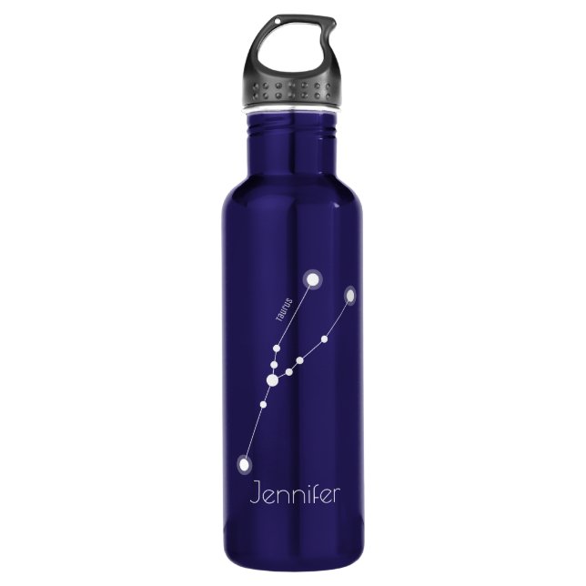 Bouteille D'eau En Acier Inoxydable Constellation de zodiaque de Taurus personnalisée (Devant)
