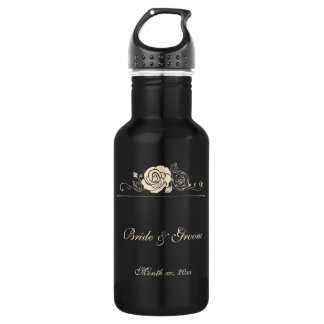 Bouteille D'eau En Acier Inoxydable Coordination des Roses du café et de la crème