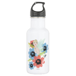 Bouteille D'eau En Acier Inoxydable Croquis Bell Tinker Avec Fleurs Cosmos