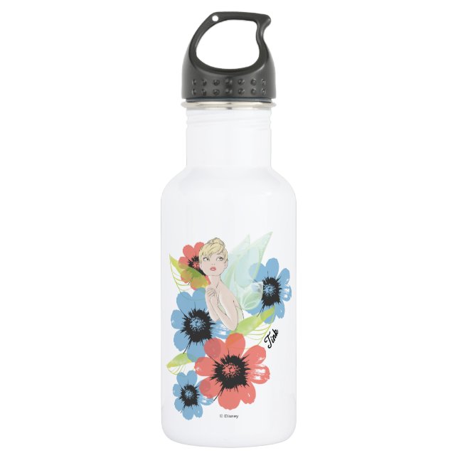 Bouteille D'eau En Acier Inoxydable Croquis Bell Tinker Avec Fleurs Cosmos (Devant)