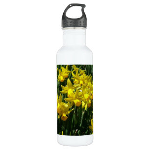 Bouteille D'eau En Acier Inoxydable Daffodiles Jaunes I Fleurs De Printemps Cheveux