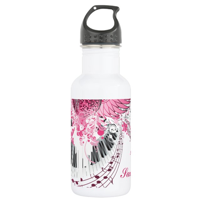 Bouteille D'eau En Acier Inoxydable Dance Music Disco Ball Piano 32. oz. (Devant)