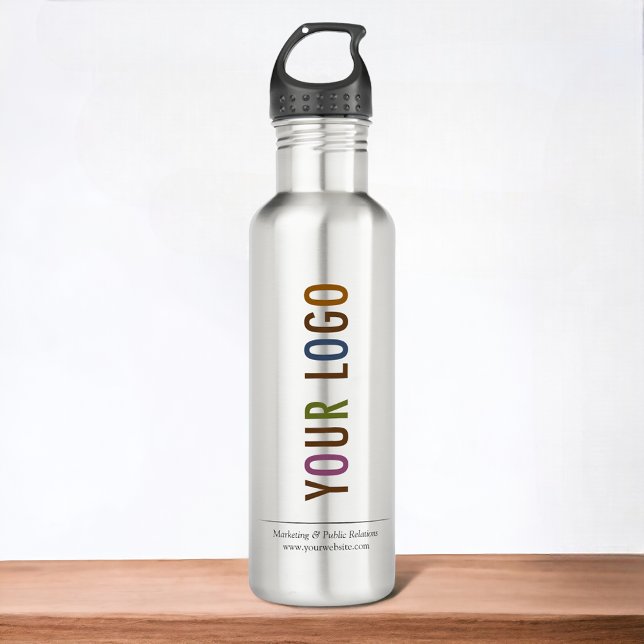 Bouteille d'eau en acier inoxydable de 24 oz avec  (MISOOK Stainless Steel Water Bottle with Logo)