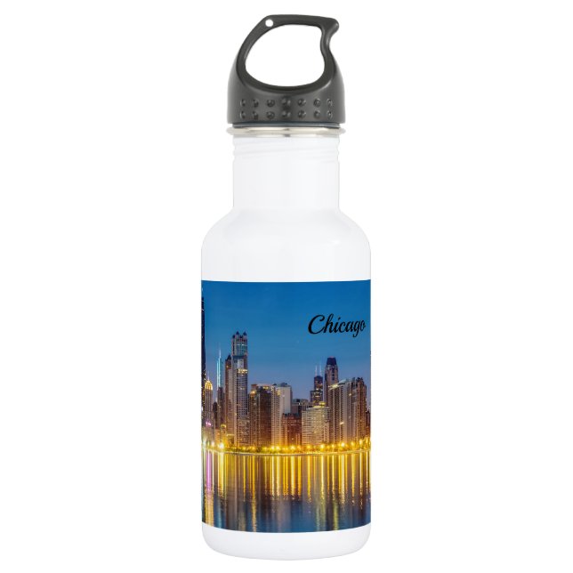 Bouteille d'eau en acier inoxydable de Chicago Daw (Devant)