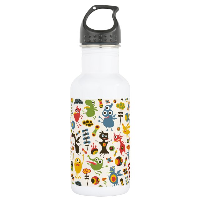 Bouteille D'eau En Acier Inoxydable Des monstres heureux (Devant)