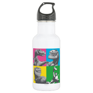 Bouteille D'eau En Acier Inoxydable Dino Silhouette Quatre Carrés