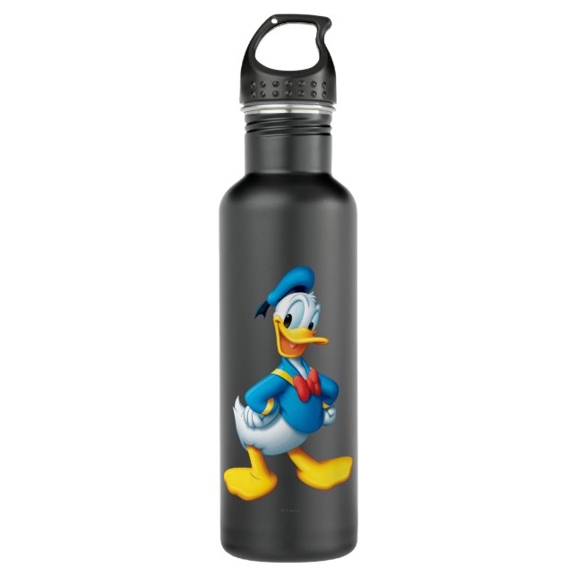Bouteille D'eau En Acier Inoxydable Donald Duck | Heureux (Devant)