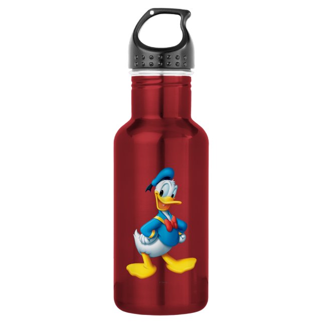 Bouteille D'eau En Acier Inoxydable Donald Duck | Heureux (Devant)