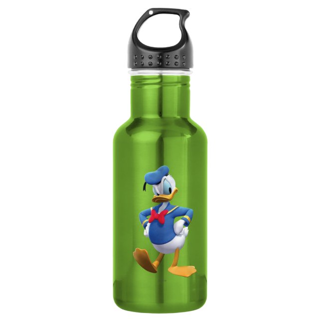 Bouteille D'eau En Acier Inoxydable Donald Duck | Mains sur les hanches (Devant)