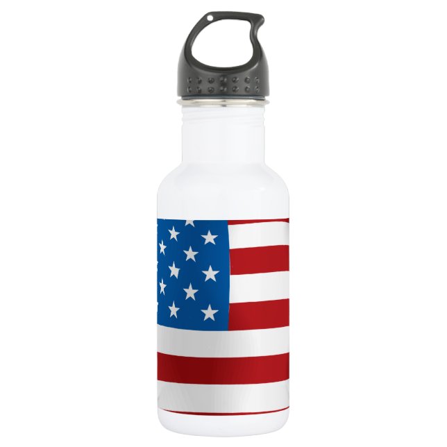 Bouteille D'eau En Acier Inoxydable Drapeau américain (Devant)