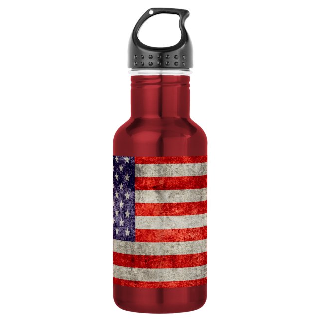 Bouteille D'eau En Acier Inoxydable Drapeau antiquité américain (Devant)