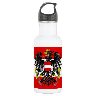 Bouteille D'eau En Acier Inoxydable Drapeau autrichien