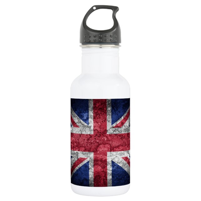Bouteille D'eau En Acier Inoxydable Drapeau britannique (Devant)