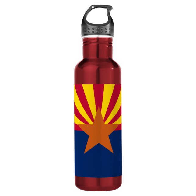 Bouteille D'eau En Acier Inoxydable Drapeau de l'État d'Arizona (Devant)