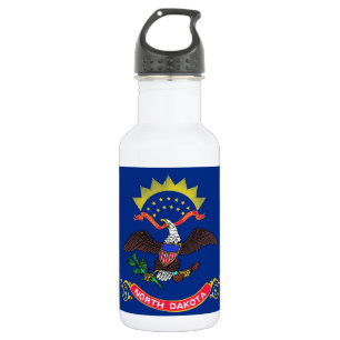 Bouteille D'eau En Acier Inoxydable Drapeau de l'État du Dakota du Nord Liberty Bottle