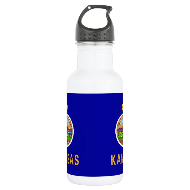 Bouteille D'eau En Acier Inoxydable Drapeau de l'État du Kansas Liberty Bottle (Devant)