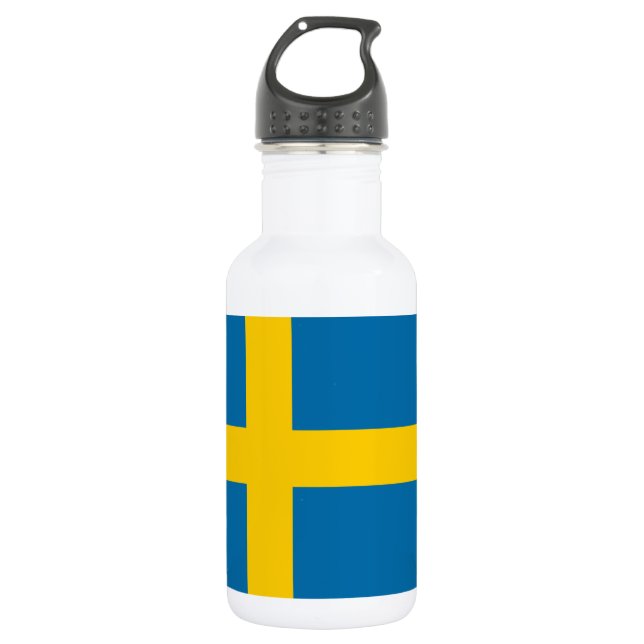 Bouteille D'eau En Acier Inoxydable Drapeau de Suède (Devant)