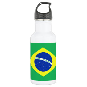 Bouteille D'eau En Acier Inoxydable Drapeau du Brésil