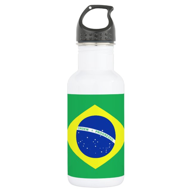 Bouteille D'eau En Acier Inoxydable Drapeau du Brésil (Devant)