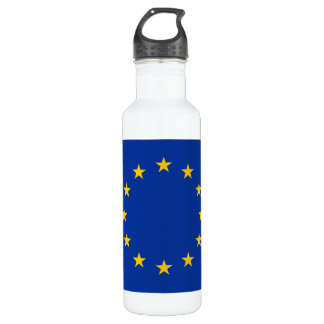 Bouteille D'eau En Acier Inoxydable Drapeau d'Union européenne