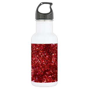 Bouteille D'eau En Acier Inoxydable Effet Pailleté Rouge