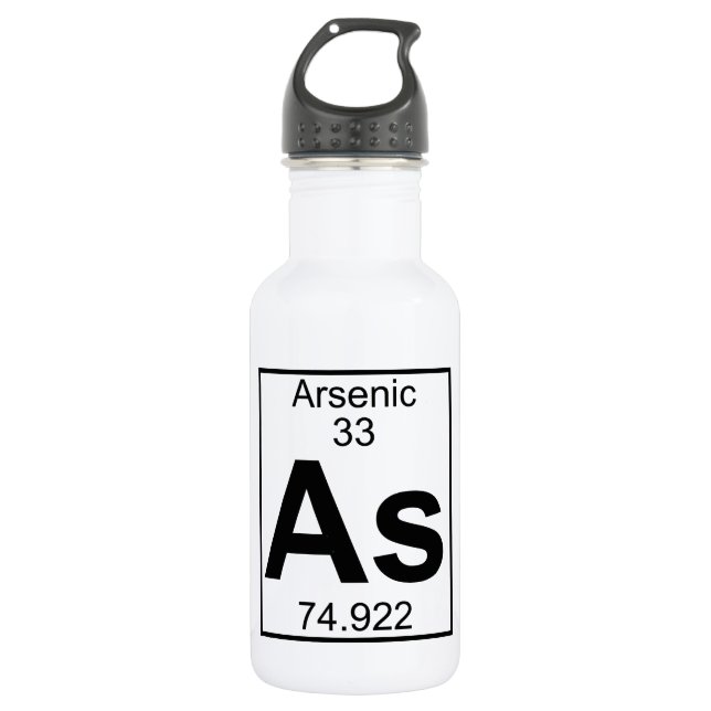 Bouteille D'eau En Acier Inoxydable Élément 033 - Comme - Arsenic (plein) (Devant)