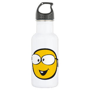 Bouteille D'eau En Acier Inoxydable Emoji nerd