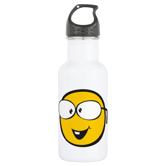 Bouteille D'eau En Acier Inoxydable Emoji nerd (Devant)