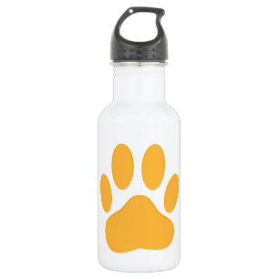 Bouteille D'eau En Acier Inoxydable Empreinte de chien orange