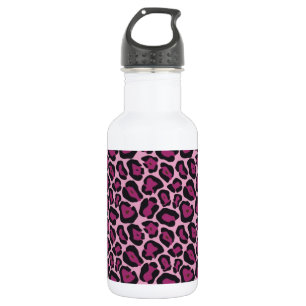 Bouteille D'eau En Acier Inoxydable Empreinte de léopard rose