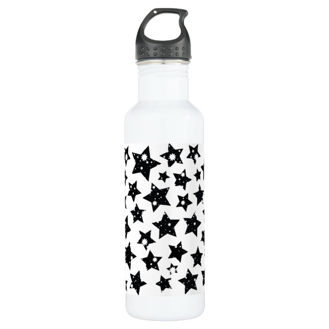 Bouteille D'eau En Acier Inoxydable Étoile noire (Devant)