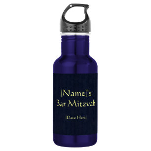 Bouteille D'eau En Acier Inoxydable Faveurs faites sur commande de Mitzvah de barre