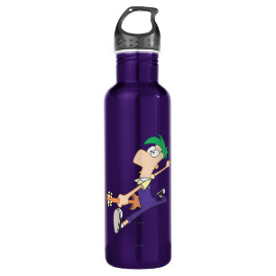 Bouteille D'eau En Acier Inoxydable Ferb Rocking Out avec guitare