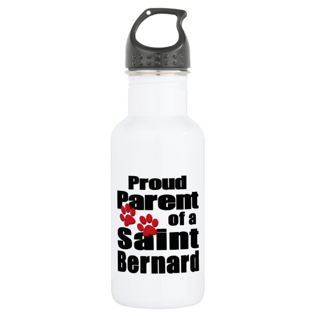Bouteille D'eau En Acier Inoxydable Fière Saint Bernard Parent (Devant)