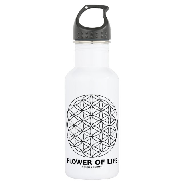 Bouteille D'eau En Acier Inoxydable Fleur de la vie (la géométrie sacrée) (Devant)