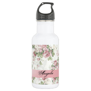 Bouteille D'eau En Acier Inoxydable Fleurs Vintage Shabby Chic - Personnalisées