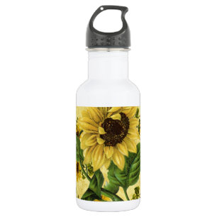 Bouteille D'eau En Acier Inoxydable Fleurs vintages