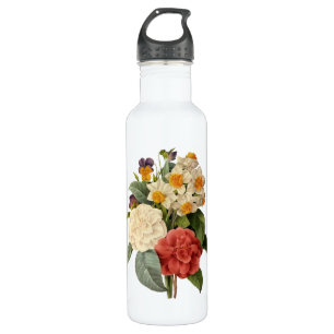 Bouteille D'eau En Acier Inoxydable Fleurs vintages, Camellias et Narcisse, Redoute