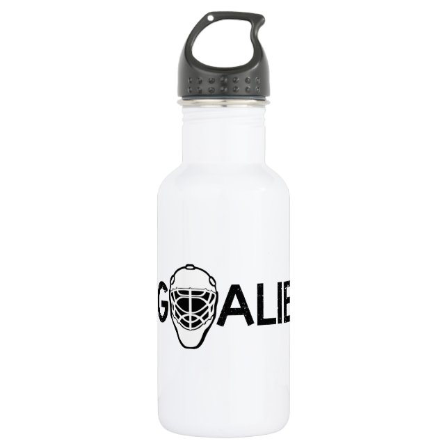 Bouteille D'eau En Acier Inoxydable Gardien de but de hockey sur glace (Devant)