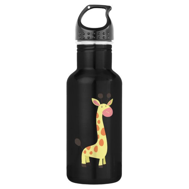 Bouteille D'eau En Acier Inoxydable Girafe mignonne de bande dessinée (Devant)