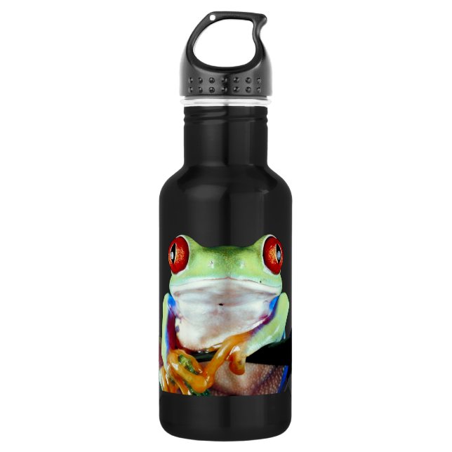 Bouteille D'eau En Acier Inoxydable Grenouille d'arbre mignonne 32 onces (Devant)