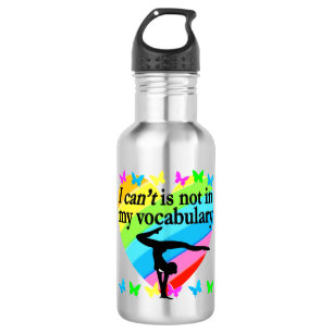 BOUTEILLE D'EAU EN ACIER INOXYDABLE GYMNASTICS FILLES DESIGN INSPIRATIONNEL