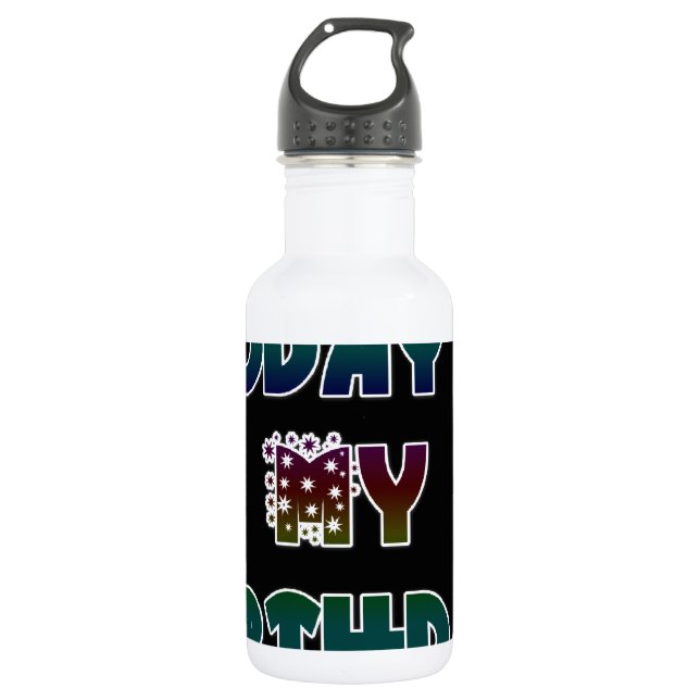 Bouteille D'eau En Acier Inoxydable Hakuna Matata Aujourd'hui est mon anniversaire.png (Devant)