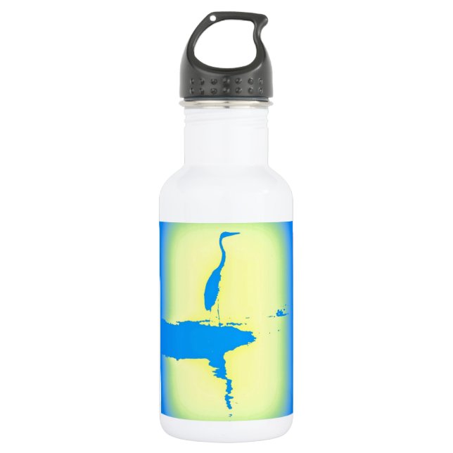 Bouteille D'eau En Acier Inoxydable héron bleu (Devant)