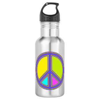 Bouteille D'eau En Acier Inoxydable holiES - panneau coloré PEACE + vos idées
