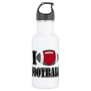 Bouteille D'eau En Acier Inoxydable I Love Football -