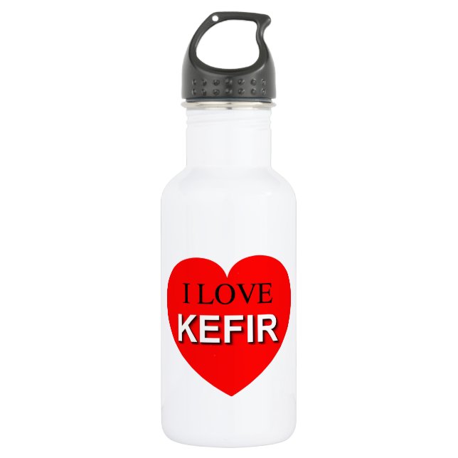 Bouteille D'eau En Acier Inoxydable I Love Kefir (Devant)