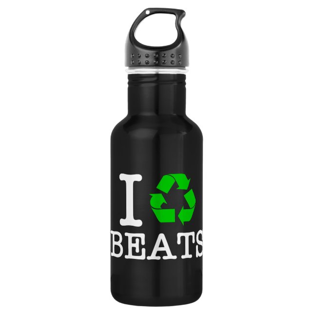 Bouteille D'eau En Acier Inoxydable I Recycle Les Beats (Devant)